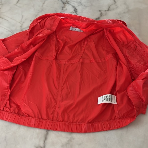 Stella McCartney By Adidas Orange Red Jacket Sz M Oversized Zip Jacket - Picture 15 of 16